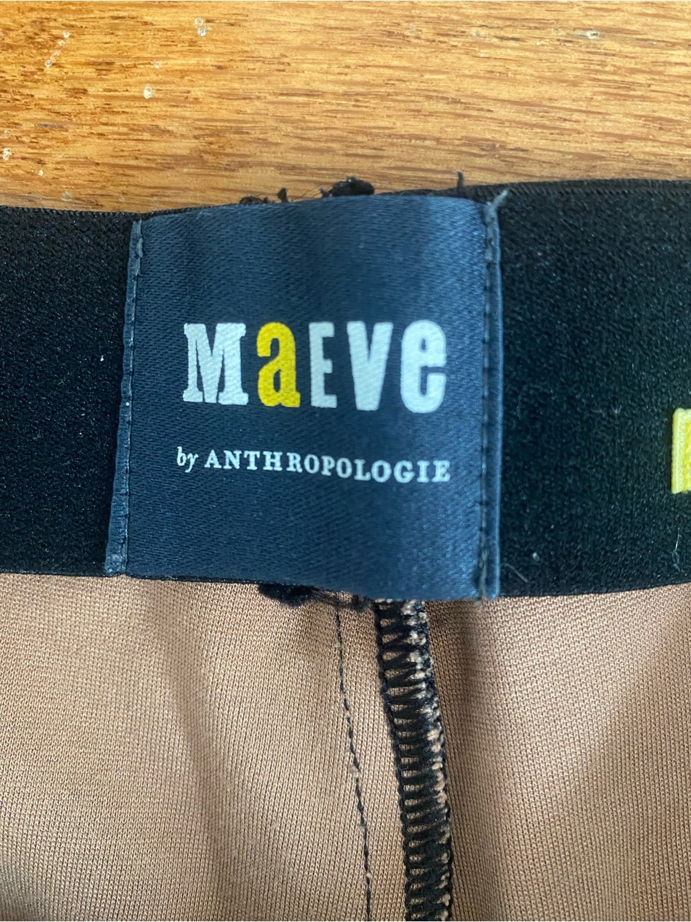 Anthropologie Maeve The Margot Dog Print Cropped Flare Pull On Pants Black M - Picture 6 of 13